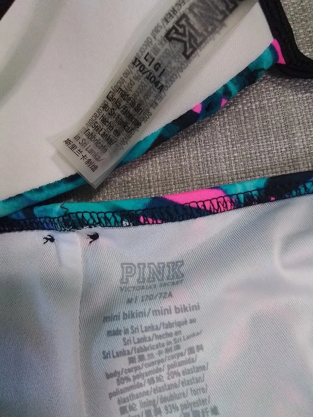 Pink Victorias Secret Tropical Print Bikini